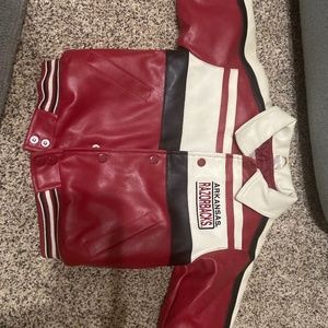 Toddler Boys Arkansas Razorback Retro leather coat